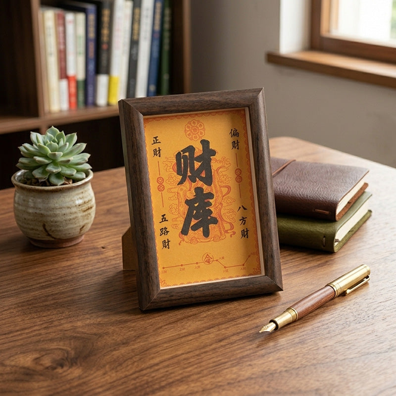 AngelSeer™ | The Sacred Abundance Treasury - Premium Handcrafted Wood Manifestation Frame