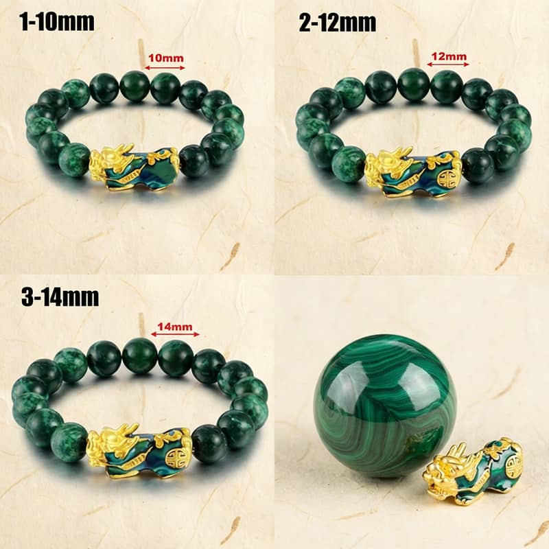 Feng Shui Pixiu Green Jade Bracelet — Wealth & Protection