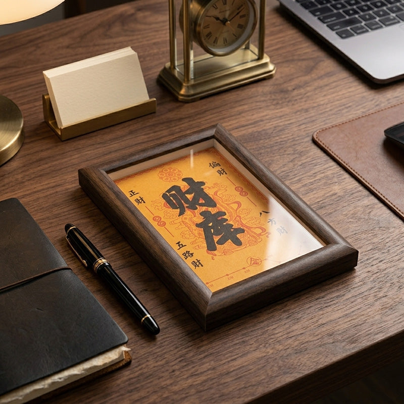 AngelSeer™ | The Sacred Abundance Treasury - Premium Handcrafted Wood Manifestation Frame