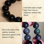Natural Rainbow Obsidian Positive Transformation Bracelet